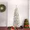 6ft. Pre-Lit Flocked Acacia Pencil Artificial Christmas Tree, Clear Lights